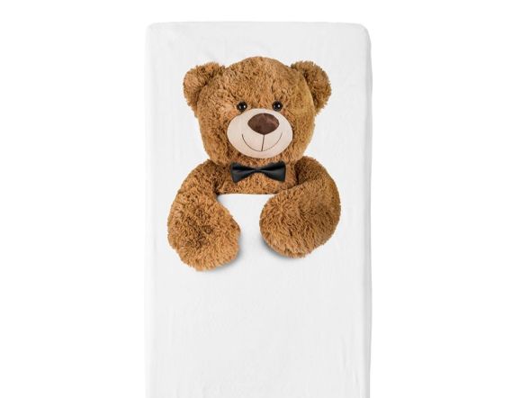 Snurk Teddy Bear Fitted Cot Sheet