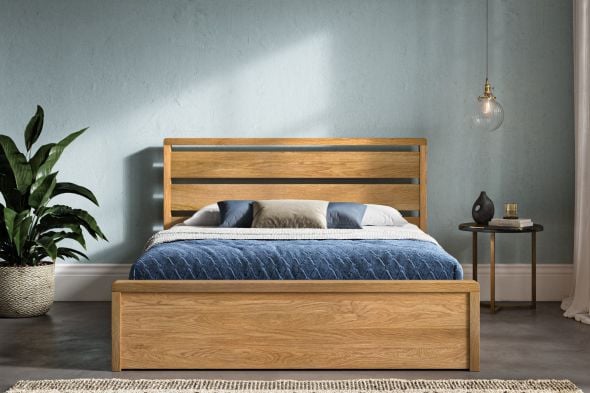 Emporia Beds Modena Oak Ottoman Bed Frame 