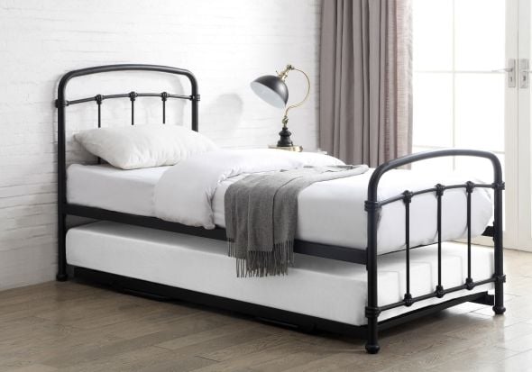 Flintshire Furniture Mostyn Black Metal Guest Bed