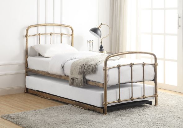 Flintshire Furniture Mostyn Antique Bronze Metal Guest Bed