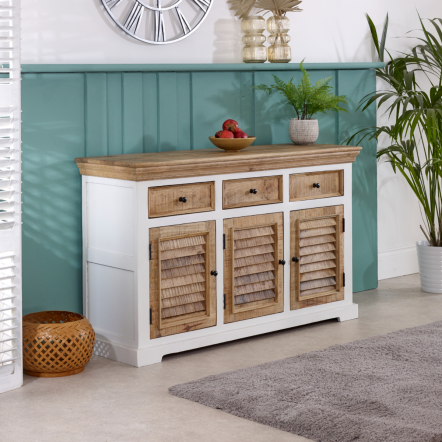 Indian Hub Alfie Wood Sideboard - 3 Drawer & 3 Doors