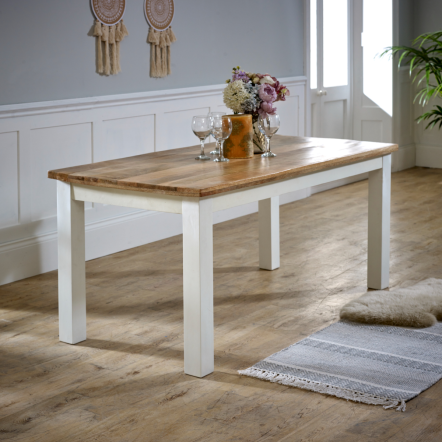 Indian Hub Alfie Dining Table 170cm Solid Mango Wood