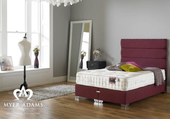 Natural Sleep 1500 Divan - Shown in Linen Plum