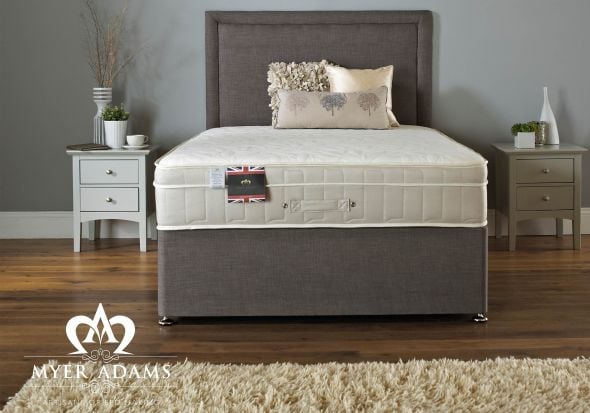 Royal Comfort Divan - Shown in Linen Slate Grey