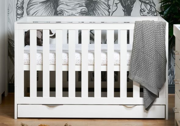 Obaby Nika Cot Bed & Under Drawer
