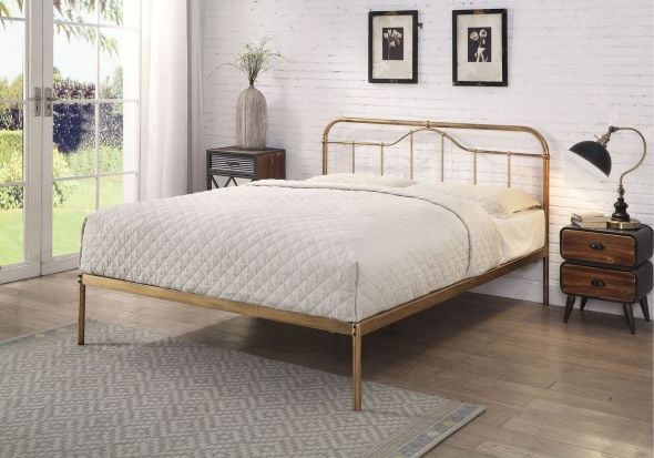  Flintshire Furniture Oakenholt Antique Bronze Bed Frame 