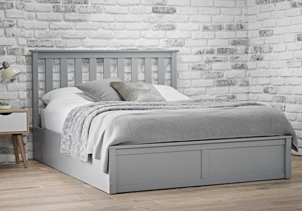 LPD Oxford Grey Wooden Ottoman Bed Frame