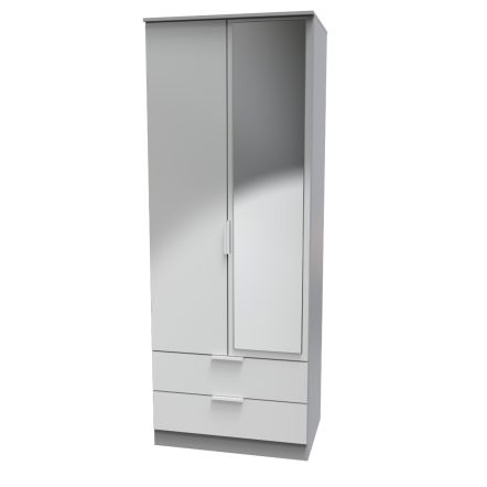 Welcome Furniture Plymouth Tall 2ft6in 2 Drawer Mirror Robe