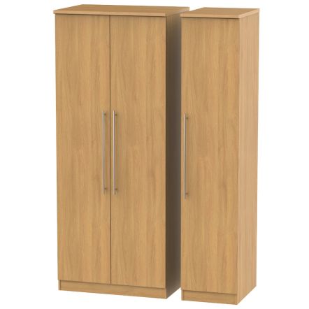 Welcome Furniture Sherwood Triple Plain Robe Modern Oak