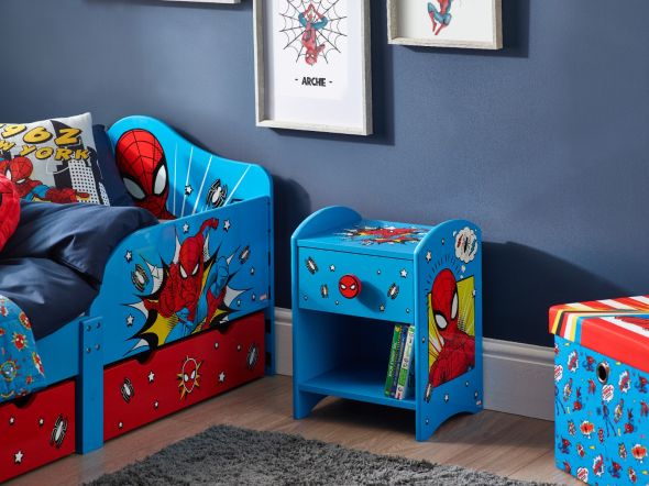 Marvel Spider-Man Bedside Table Blue