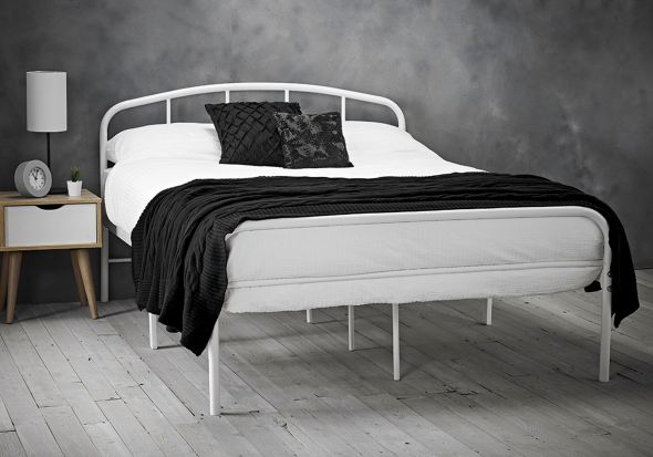 LPD Milton White Metal Bed Frame
