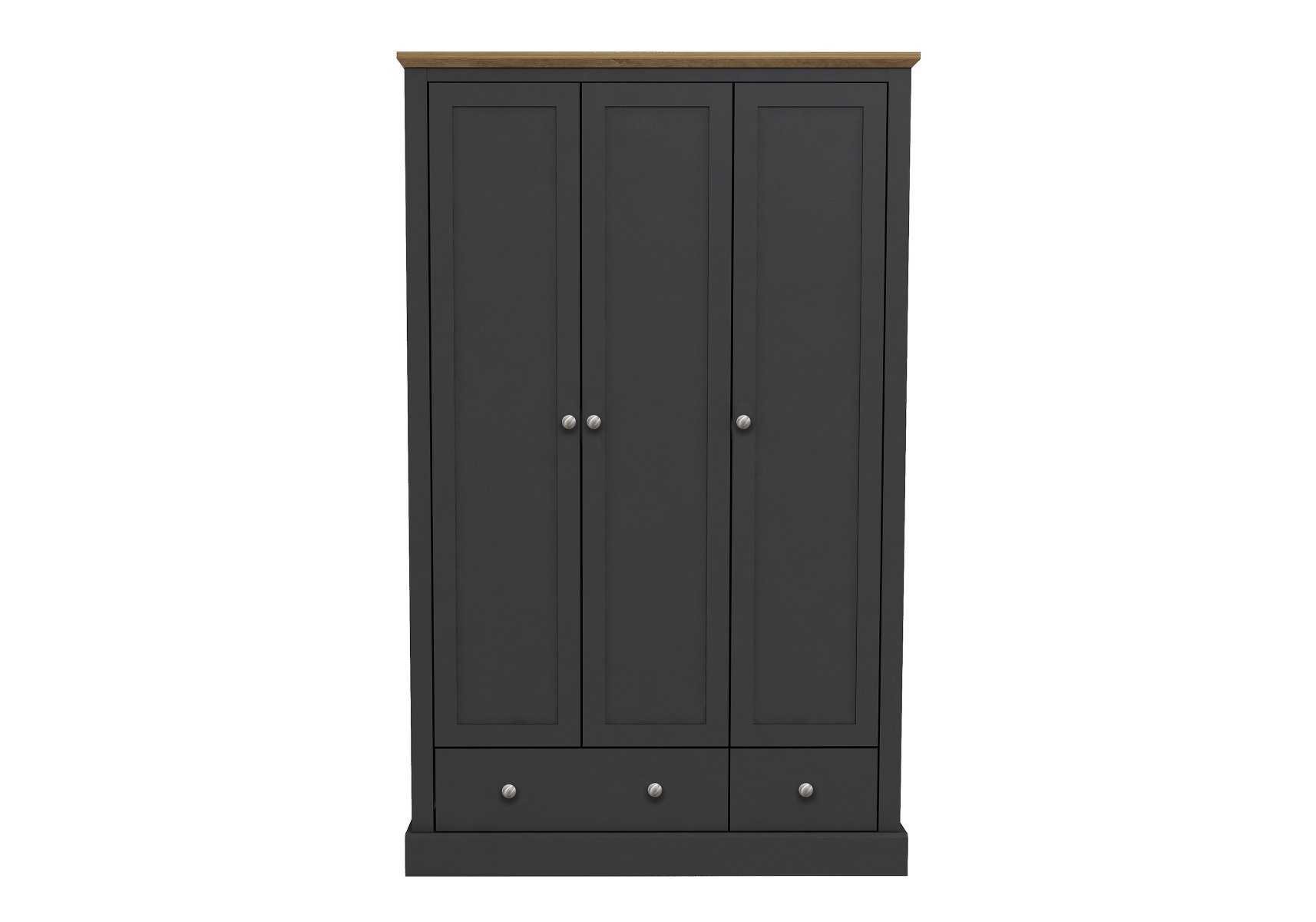 Black 3 door wardrobe