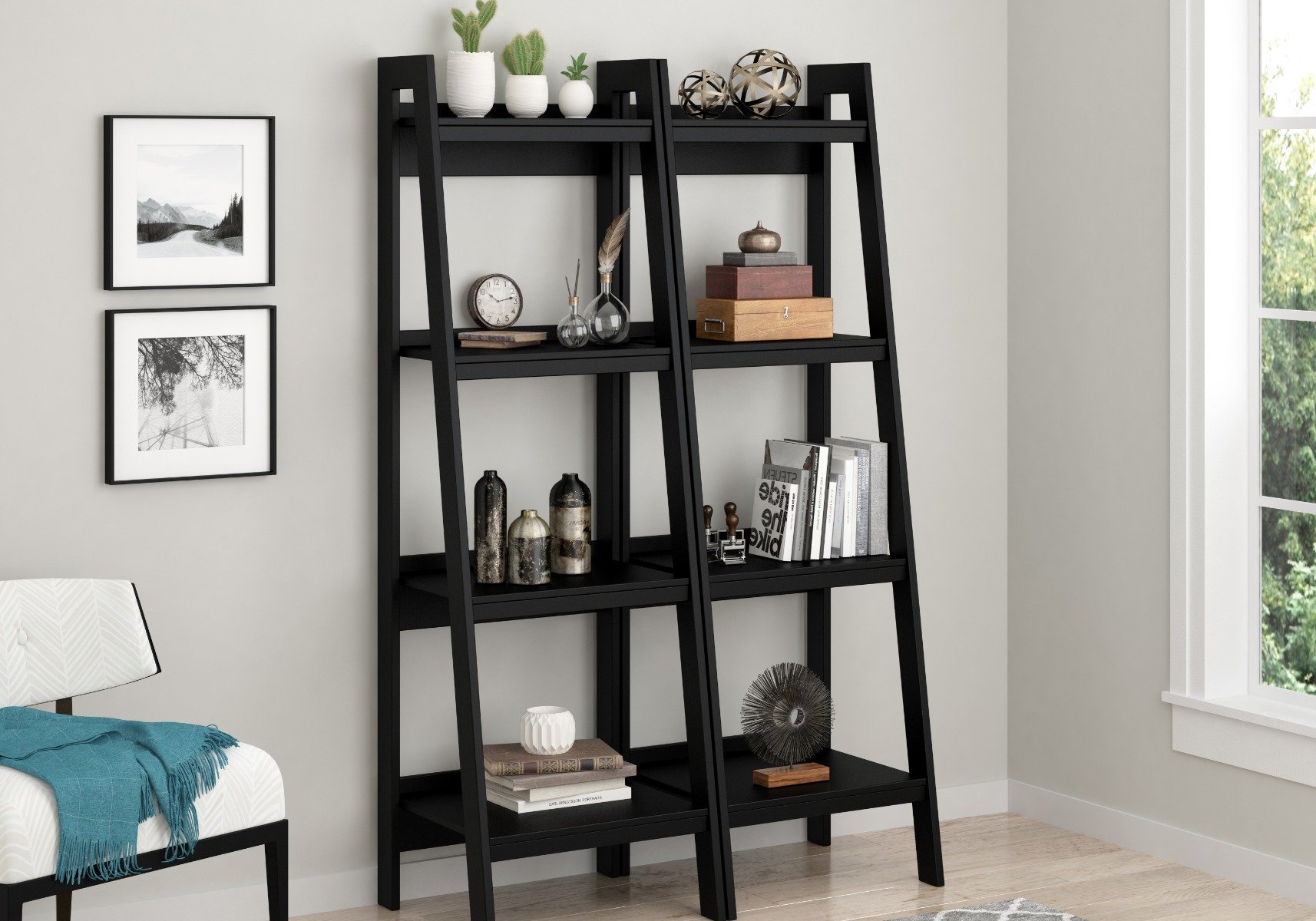 Black bookcase