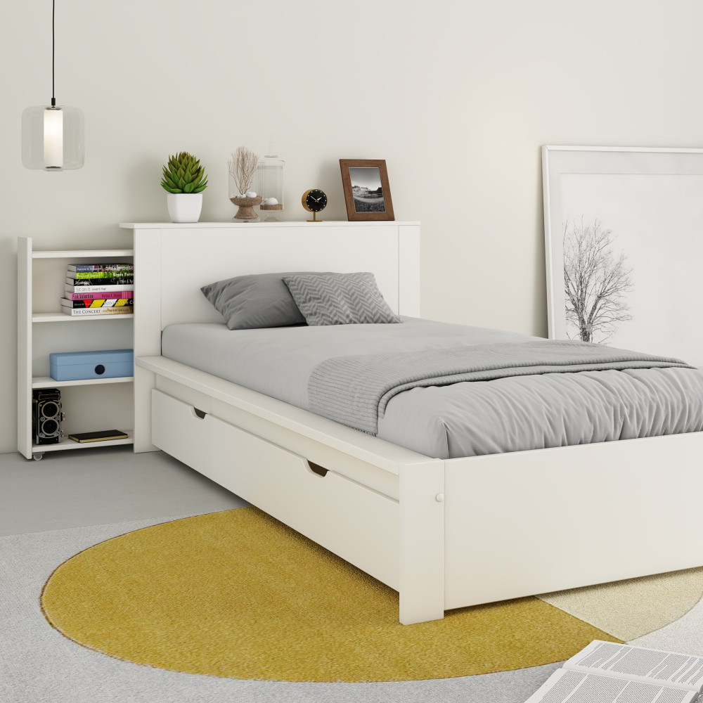 Noomi Juno Storage Bed Single White