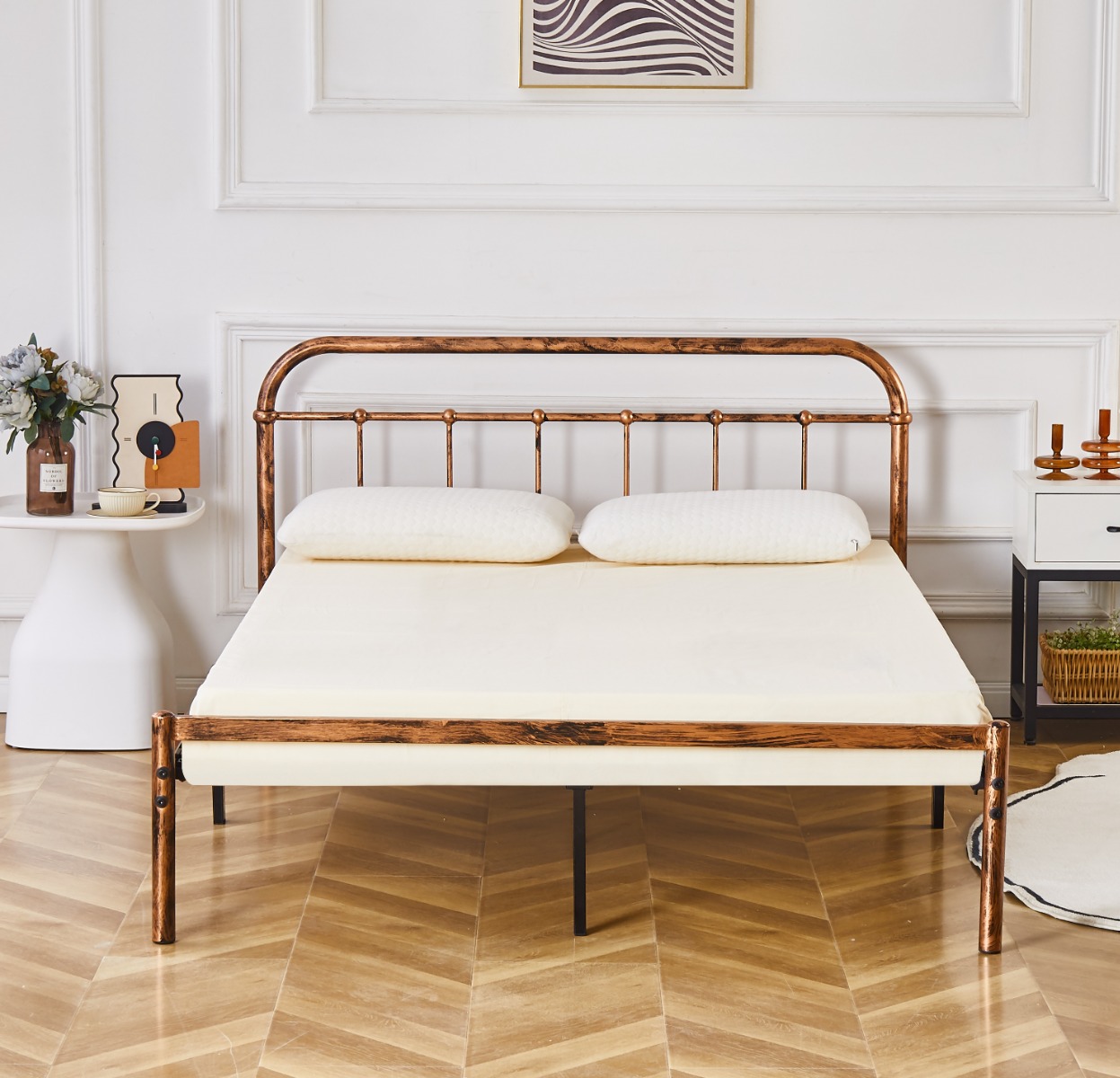 Flair Roswell Antique Brass Bed Frame
