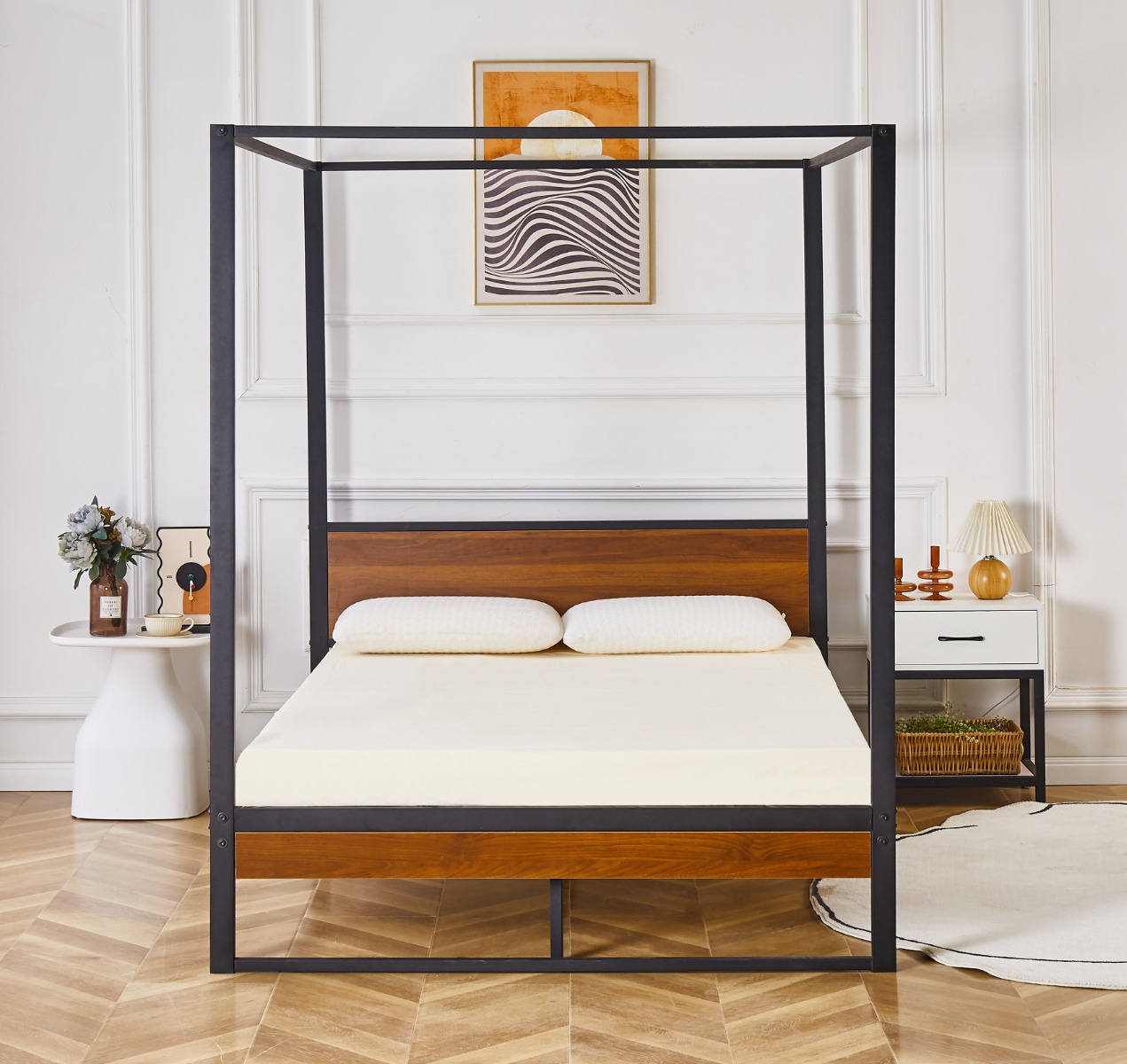 Flair Rockford Wooden Metal 4 Poster Bed Frame