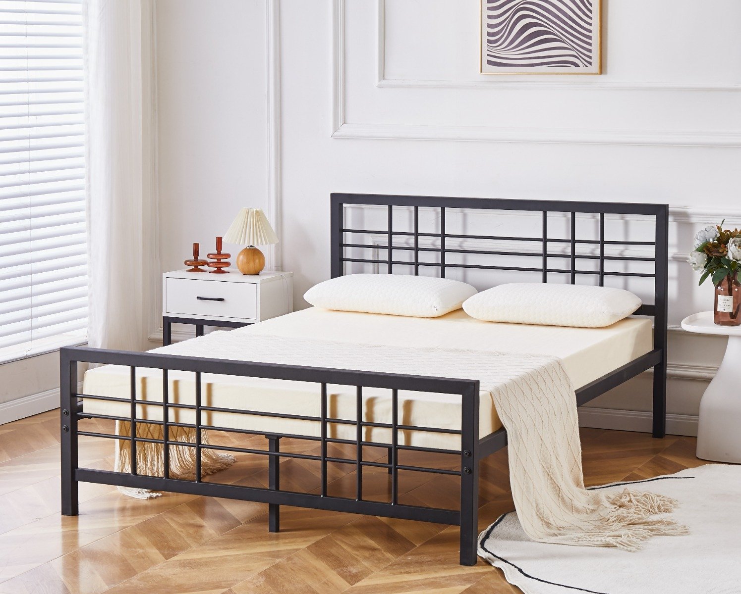 Flair Novak metal frame bed