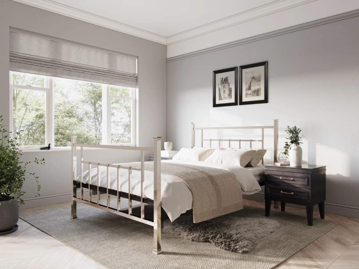 Flair Aether Nickel Metal Bed Frame